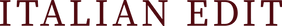 Italian Edit wordmark, burgundy
